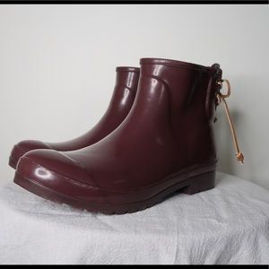 Sperry Topsider Burgundy Rain boots